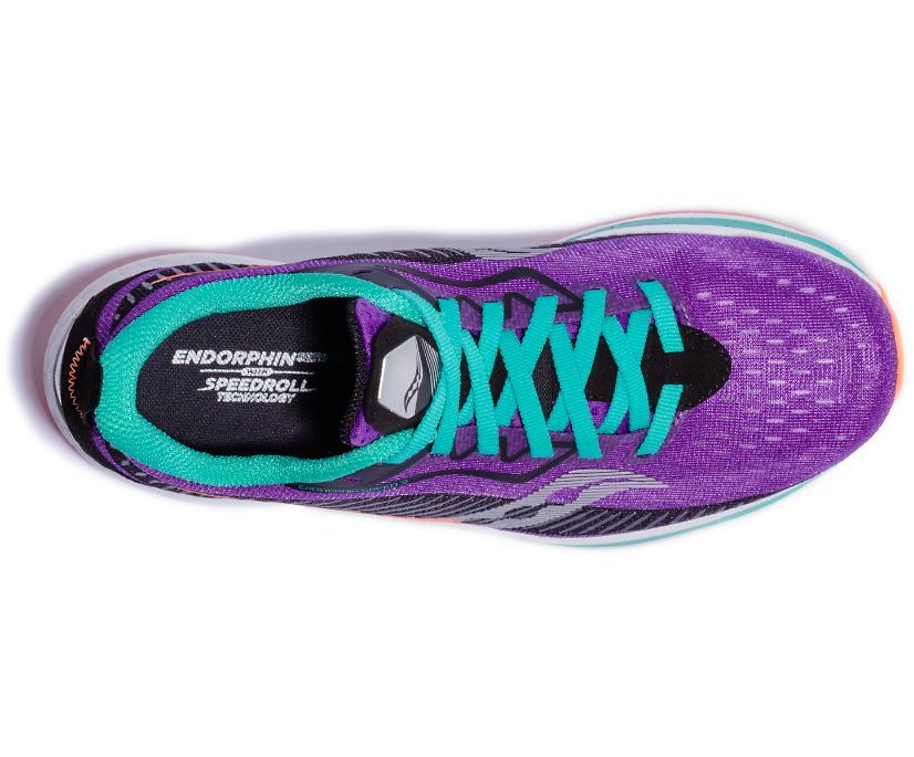 Saucony Endorphin Speed 2 Women's Running Shoes Purple / Black / Turquoise | Canada 119GSOL